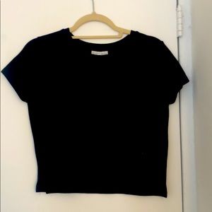 Zara Woven Crop Top with Side Mini Slit